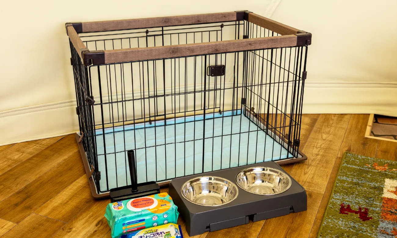 お部屋に設置できる小型犬用簡易ケージ